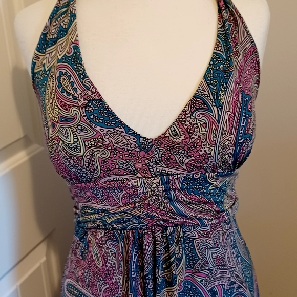 West Loop Halter Dress Sz Small. Beautiful Paisley print. - Picture 7 of 11